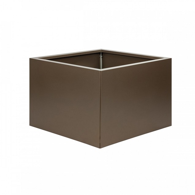 Bloembak vlaksupra bruin 90x90x60 cm