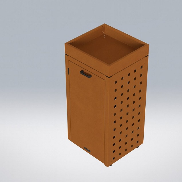 Kliko ombouw 120 Liter corten met tuinbak