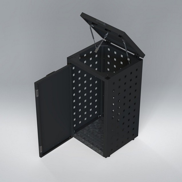 Kliko ombouw 120 Liter grafiet zwart met klep