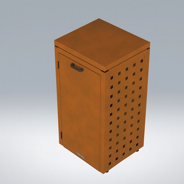 Kliko ombouw 240 Liter corten met vaste deksel