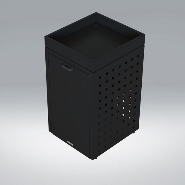Kliko ombouw 240 Liter grafiet zwart met tuinbak