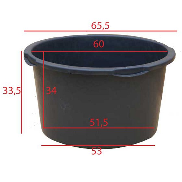 Kuip 90 liter ø 67 x h.35 cm