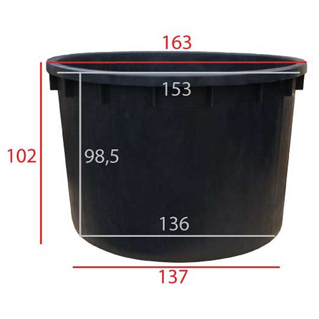 Kuip - Boomkuip 1500 liter ø 155 x h.100 cm