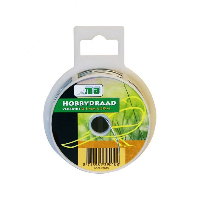 Hobbydraad verzinkt ø 1 mm x 50 mtr