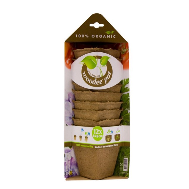 Woodee® Pot 12x pot 8 x 8 cm