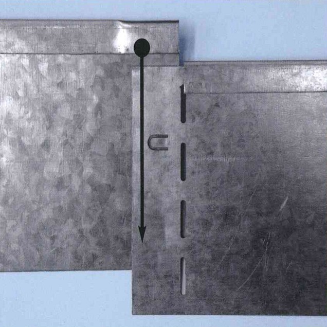 Graskant metaal 13 x 118 cm