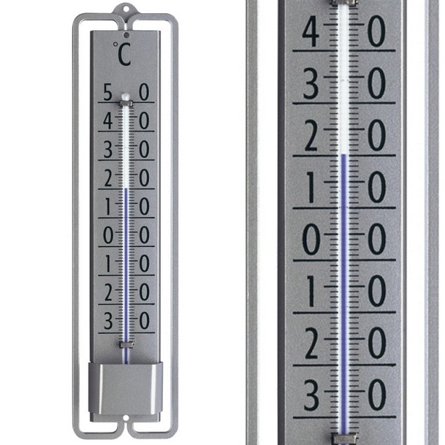 Thermometer buiten metaal/zilver