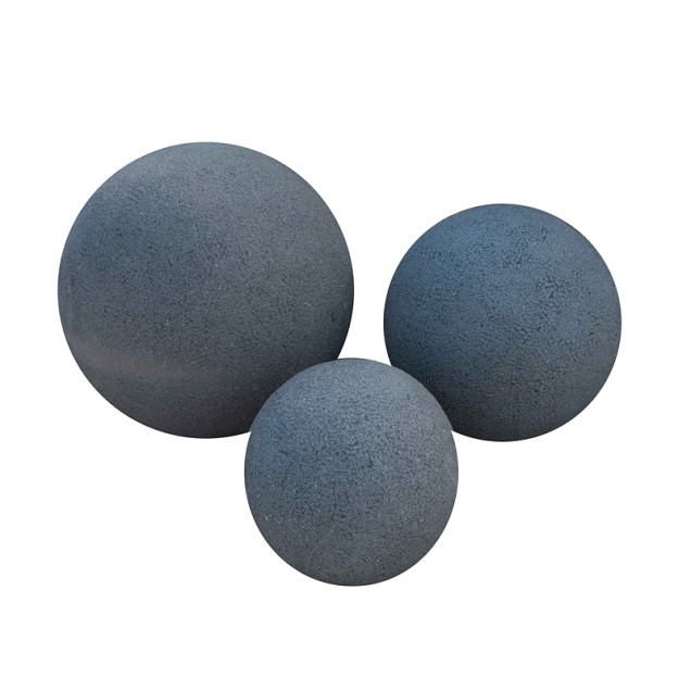 Set bollen Black granite gebouchardeerd Ø 45, 35 en 25 cm