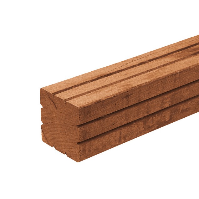 Paal Bangkirai  geschaafd 90x90x2750 mm