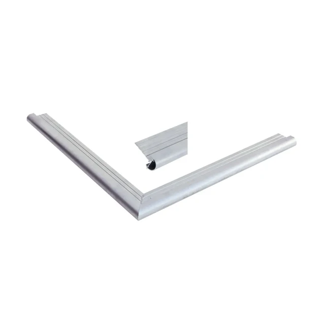 Aluminium daktrimset met ronde kraal t.b.v. plat dak, maximale dakmaat 605x450 cm