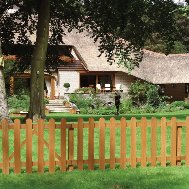 Kempas FSC tuinpoort 34x1000x800mm ribbel / RVS bc