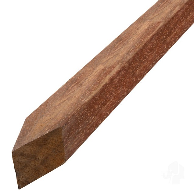 Azobé paal gezaagd gepunt 60x60x1500 mm