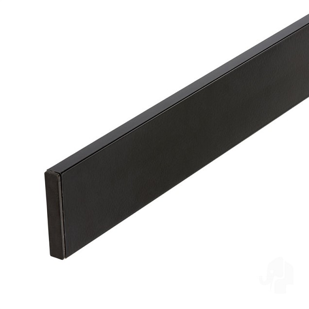 Aluminium ligger met 2x kap 13x70x1800mm [antra.gepoedercoat] bc