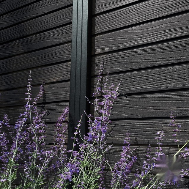 WPC-zwart FSC lamel "Modular-Rhombus Nero20x141x1800mm 6st/set in krimpfolie bc