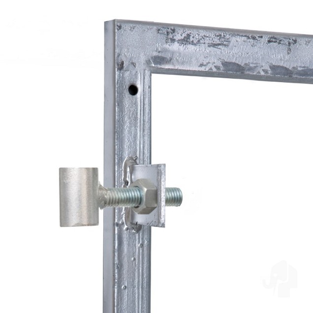 Beslagset (tbv tuindeur met stalen frame) [verzinkt] bc