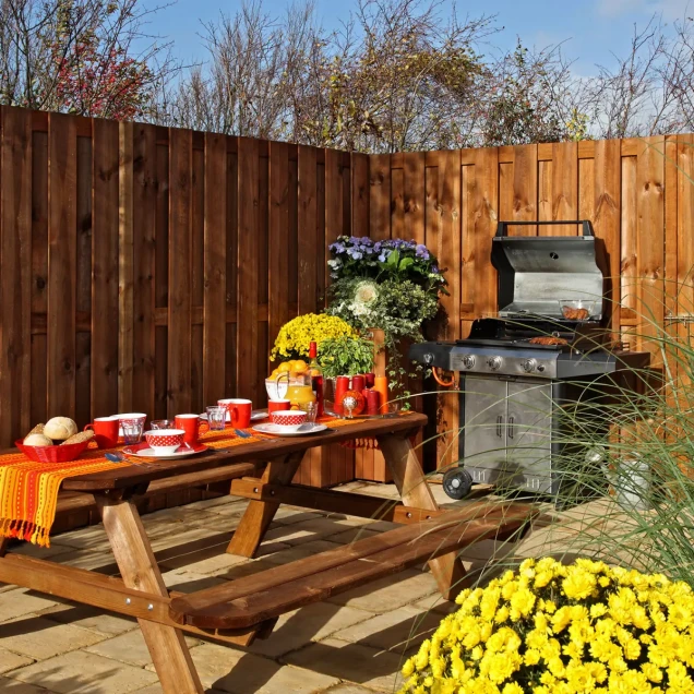 Grenen FSC tuinscherm recht 15L 15mm 47x2000x2000mm [bruin geimpregneerd] bc