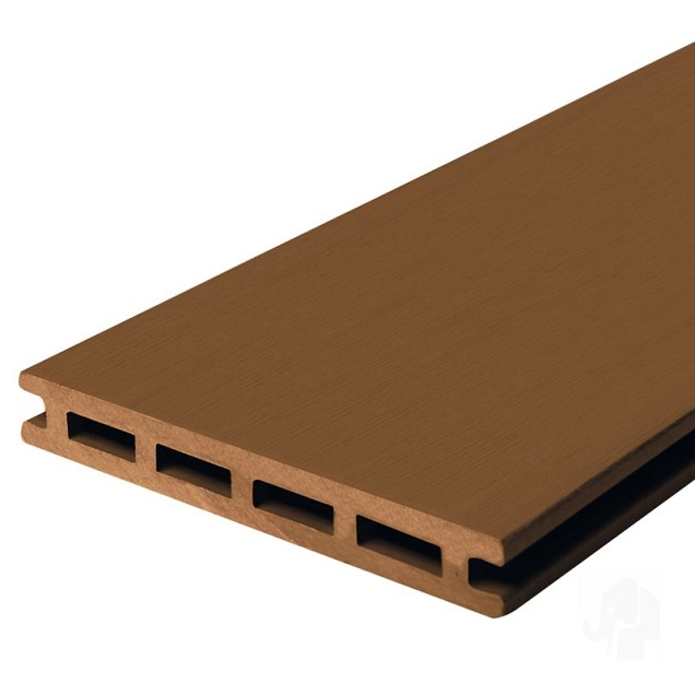 WPC-bruin FSC decking clip 21x145x3600mm semi-ribbel/glad 2 stuks bc