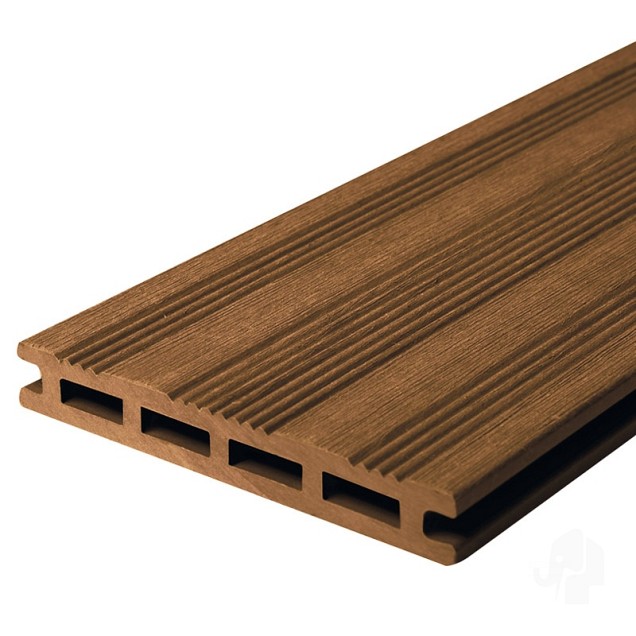 WPC-bruin FSC decking clip 21x145x3600mm semi-ribbel/glad 2 stuks bc