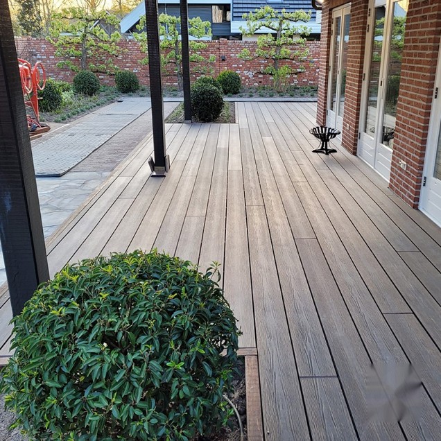 Eva-Last Driftwood Brown FSC Apex decking clip 24x190x3000mm houtnerf bc