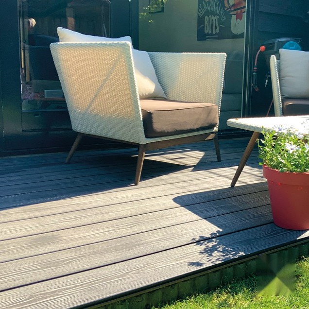 Eva-Last Driftwood Brown FSC Apex decking clip 24x190x5000mm houtnerf bc