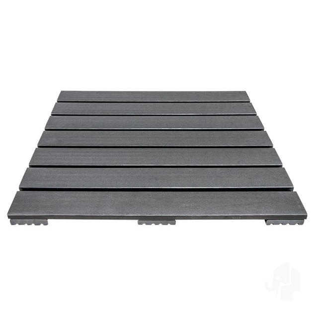 WPC-antraciet FSC tuintegel 7/3L 12mm 24x500x500mm massief glad bc
