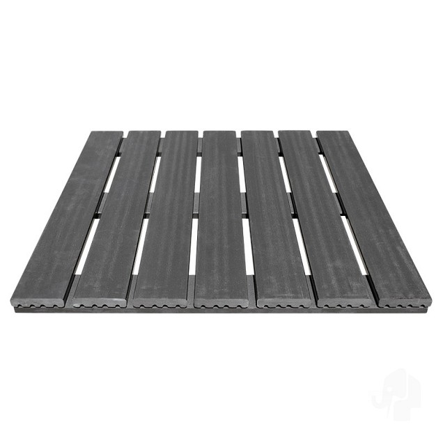 WPC-antraciet FSC tuintegel 7/3L 12mm 24x500x500mm massief glad bc