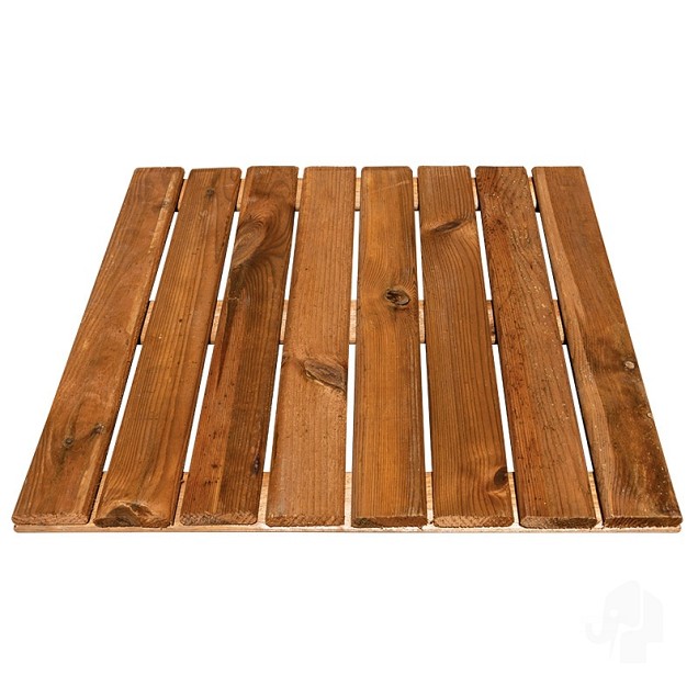 Grenen FSC tuintegel 8/3L 11mm 22x500x500mm glad [bruin geimpregneerd] bc