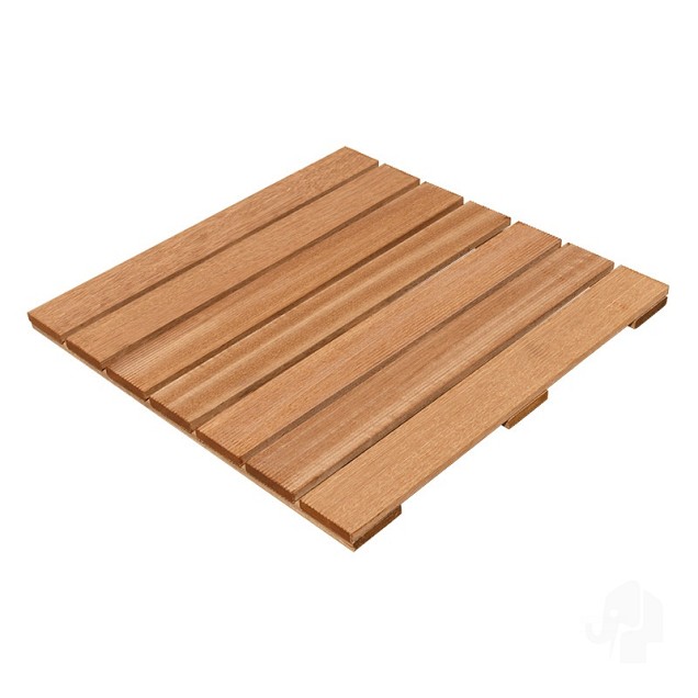 Bangkirai tuintegel 7/3L 12mm 24x500x500mm ribbel bc