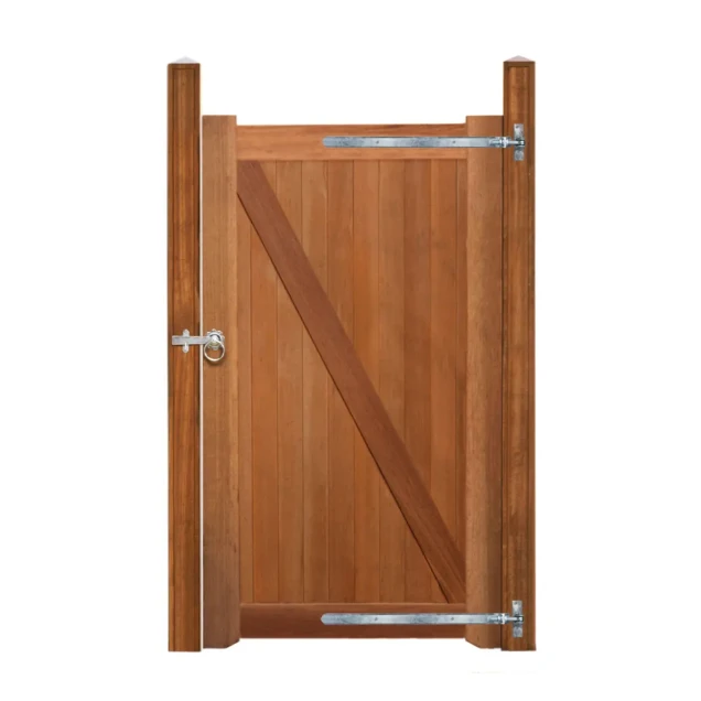 Bangkirai paal geschaafd met diamantkop 110x110x3050mm V-groef bc