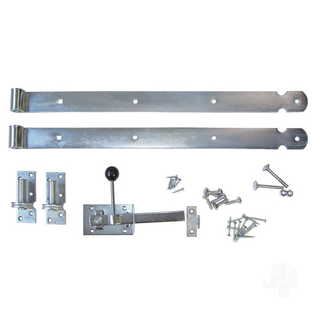 Beslagset (tbv tuinpoort 1000x600/800/1000) [verzinkt] bc