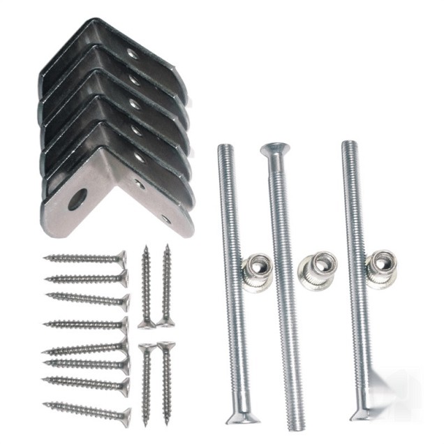 Beslagset (tbv betonpaal 8,5x8,5cm) [verzinkt] 6 stuks bc