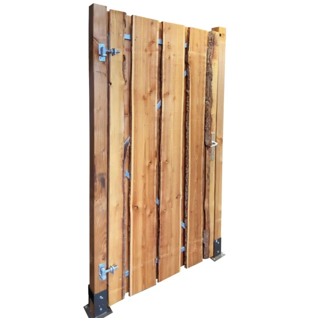 Douglas FSC tuindeur "Country" met stalen frame 56x1000x1800mm bc