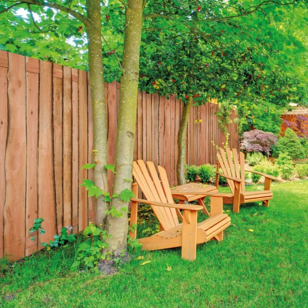 Douglas FSC tuindeur "Country" met stalen frame 56x1000x1800mm bc
