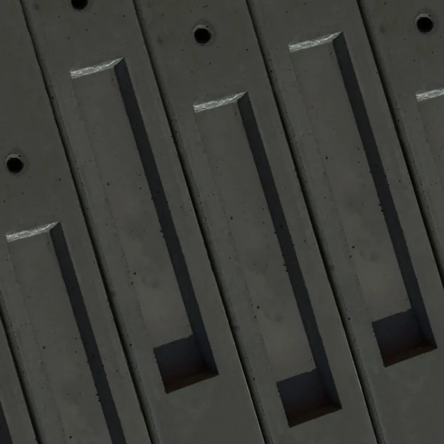 Beton hoekpaal diamantkop 85x85x2800mm (t.b.v. tuinscherm recht) [antraciet]