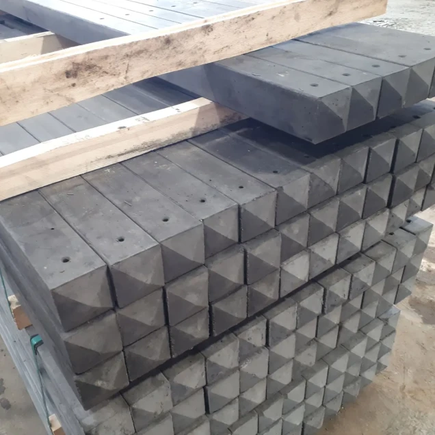 Beton tussenpaal diamantkop 85x85x2800mm (t.b.v. tuinscherm recht) [antraciet]