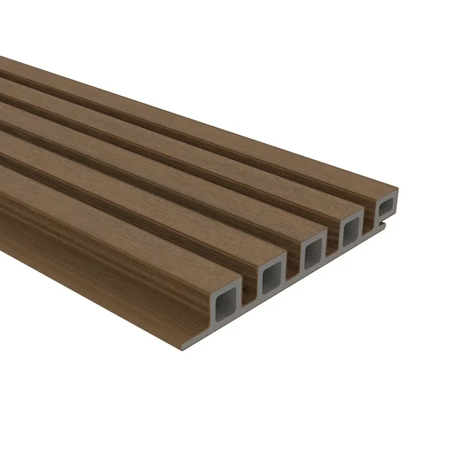 NewTechWood composiet co-extrusie wand bekleding castellation 25 profiel. 2.5x19.6x290 cm Teak