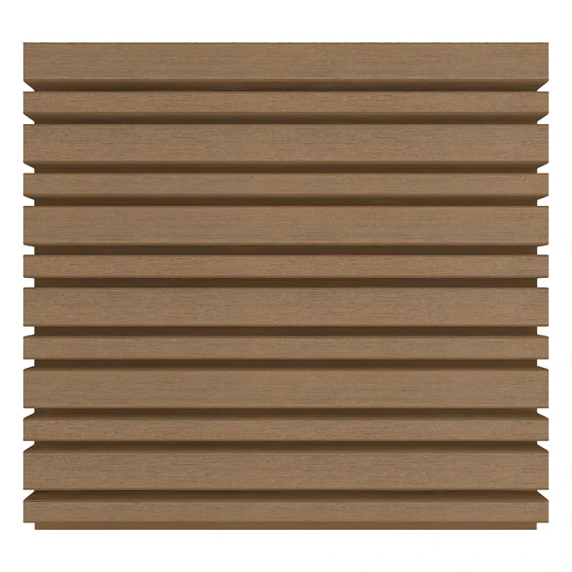 NewTechWood composiet co-extrusie wand bekleding castellation 4325 profiel. 2.5x19.6x290 cm Teak