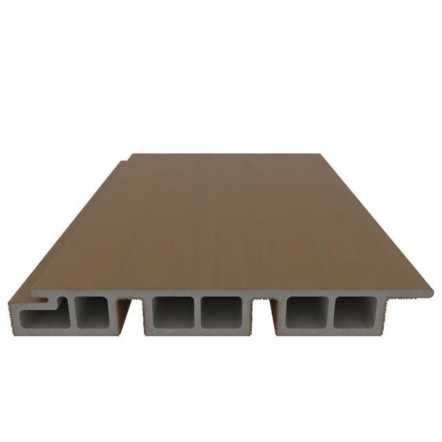 NewTechWood composiet co-extrusie wand bekleding castellation 50 profiel. 2.5x19.6x290 cm Teak