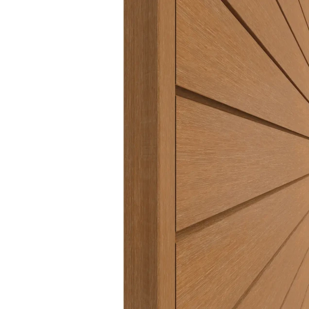 NewTechWood composiet co-extrusie eindprofiel castellation t.b.v. wand bekleding. 7x5x300 cm Red Cedar