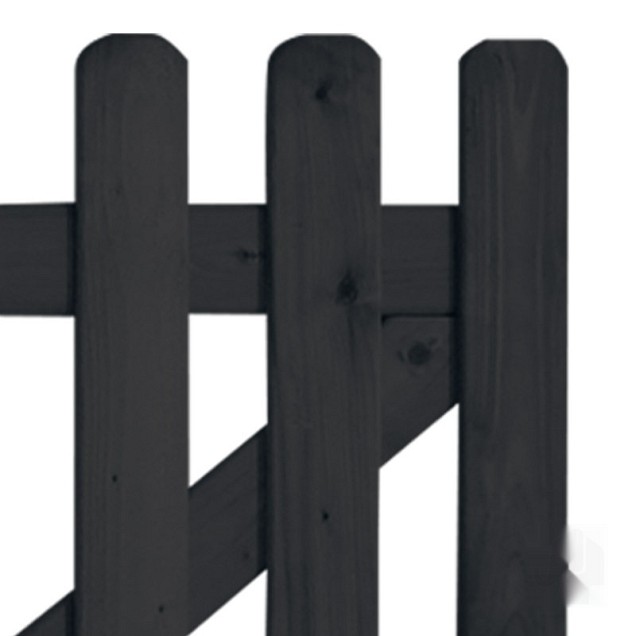 Vuren FSC tuinpoort recht 32x1000x800mm glad [zwart] bc