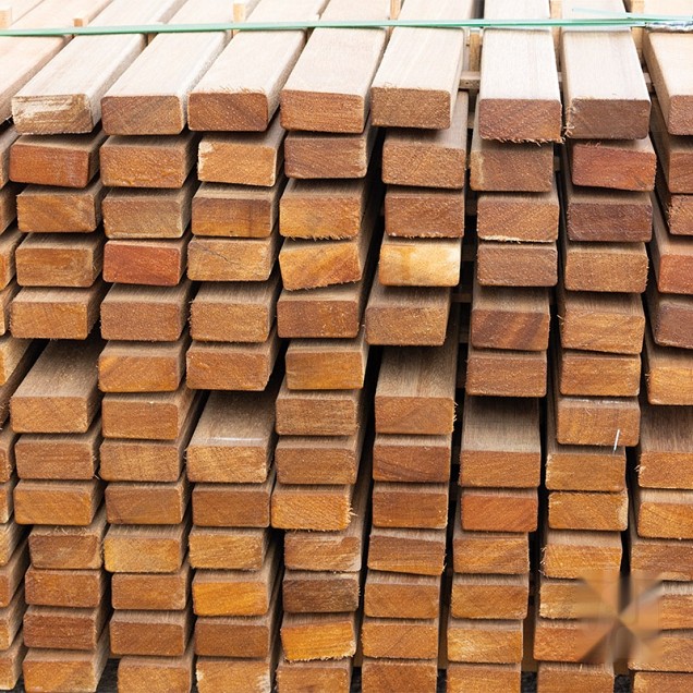 Elephant rondom geschaafd Bangkirai hardhout 22x45mm vlak geschaafd met ronde kantjes  - 180 cm