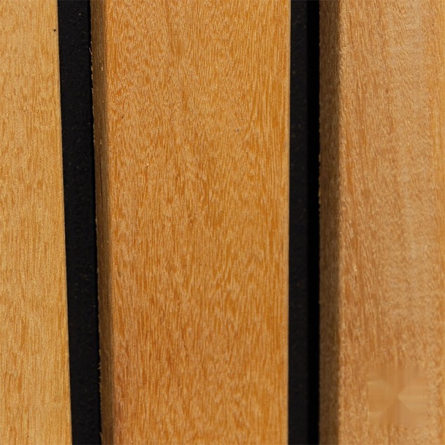 Elephant schutting Stripes Black hardhout FSC 45x1800x1800mm naturel/zwart RVS geschroefd