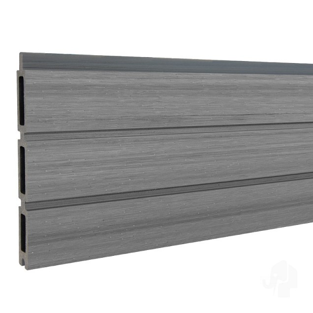 Elephant lamel triple Rhombus houtcomposiet FSC 20x141x1800mm (6 stuks) co-ex natural grey