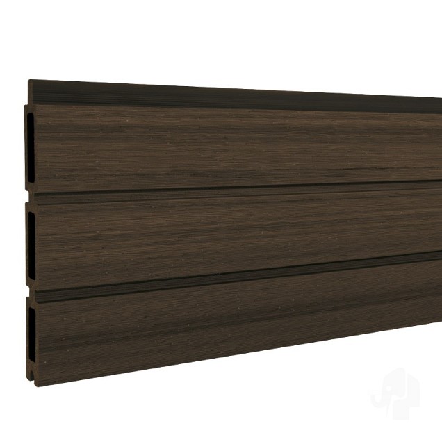 Elephant lamel triple Rhombus houtcomposiet FSC 20x141x1800mm (6 stuks) co-ex natural dark brown