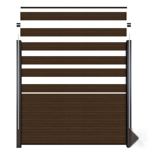 Elephant lamel triple Rhombus houtcomposiet FSC 20x141x1800mm (6 stuks) co-ex natural dark brown