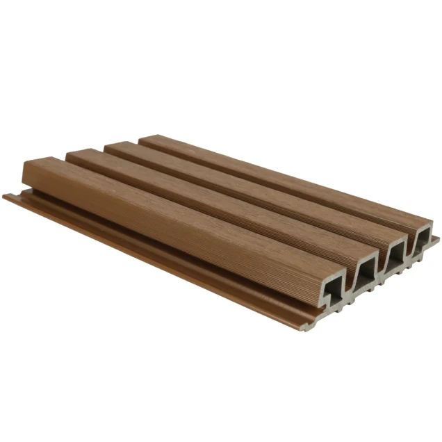 NewTechWood composiet co-extrusie wandbekleding rhombus profiel, 3,3 x 21,5 x 230 cm, Teak.