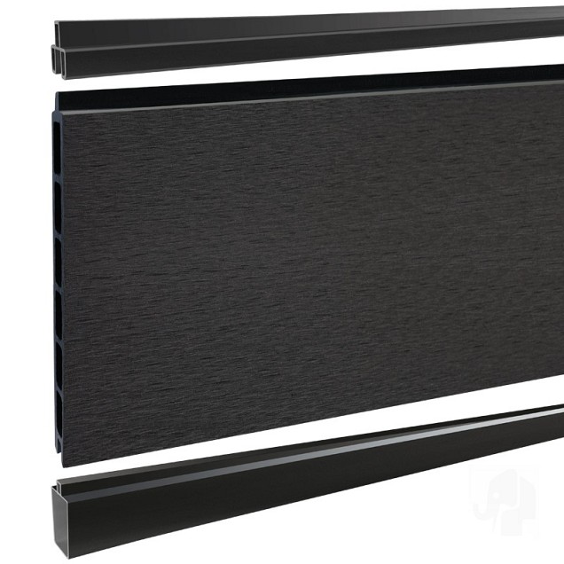 Elephant schutting Modular Evo houtcomposiet 180x180 cm Antraciet, antraciet profielen
