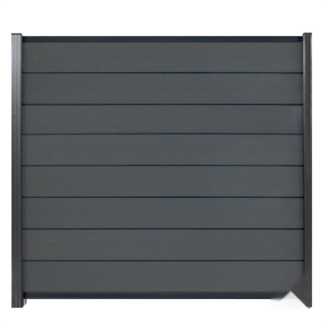 Elephant schutting Modular Evo houtcomposiet 180x180 cm Rock Grey, antraciet profielen