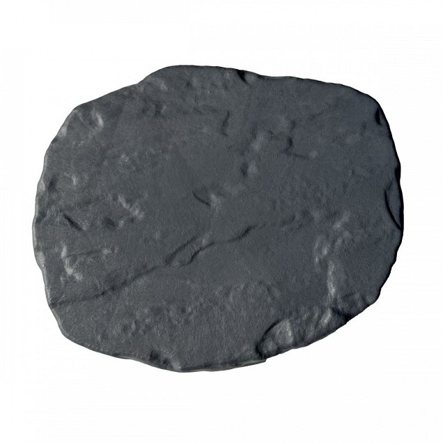 Stapsteen gerecycleerd kunststof 30x37x3.5 cm zwart