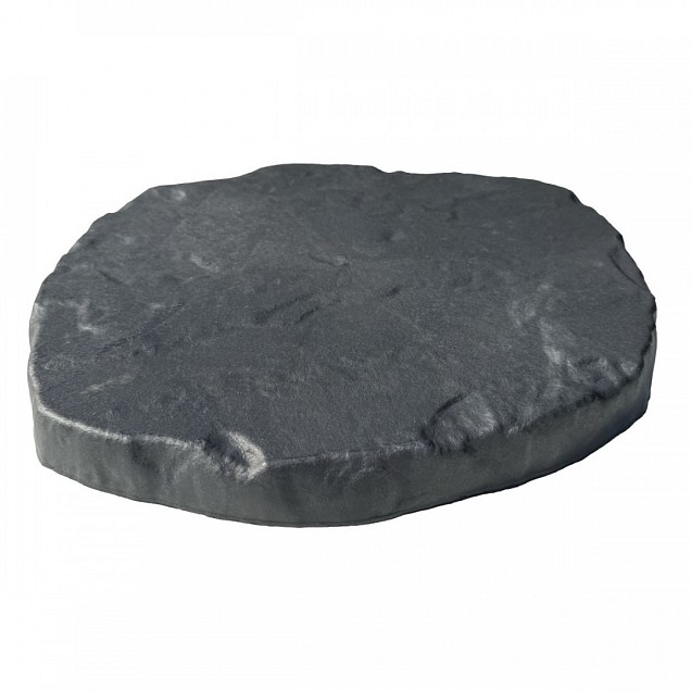 Stapsteen gerecycleerd kunststof 30x37x3.5 cm zwart
